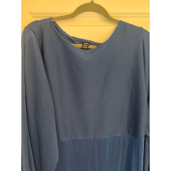 Shein Blue Cape Assymetrical Sleeve Maxi Dress Size 12/XL - Picture 4 of 6